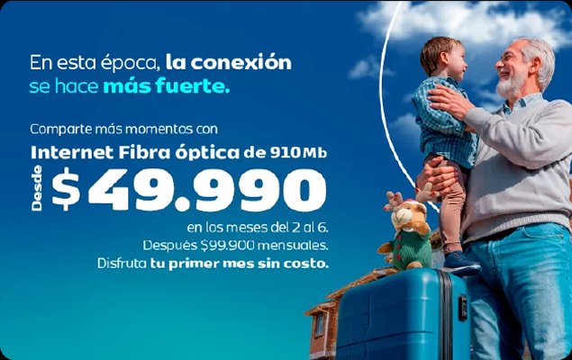 Internet Fibra óptica desde $49.990